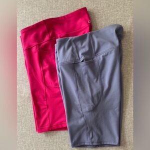 Bike Shorts GAP pink and GAIAM purple Women’s Large